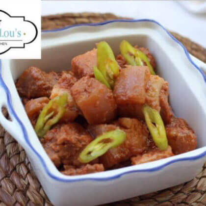 Pork Binagoongan by Auntie Lou's online kitchen